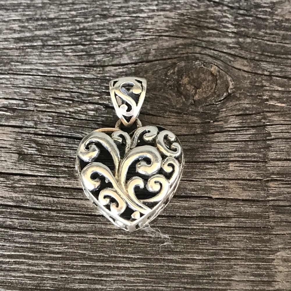 Open Filigree Heart Pendant